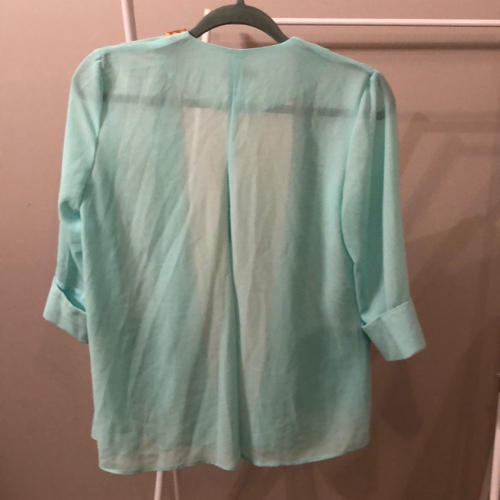 mint sequin blazer - Picture 4 of 5